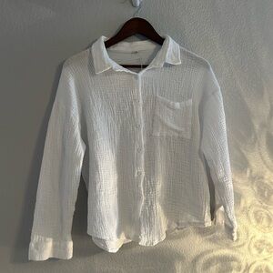 Men's White Textured Shirt